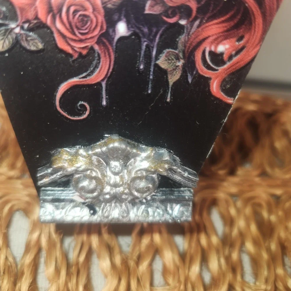 Goth Art Piece Wood Jewelry Box Size 6inx3inx2in